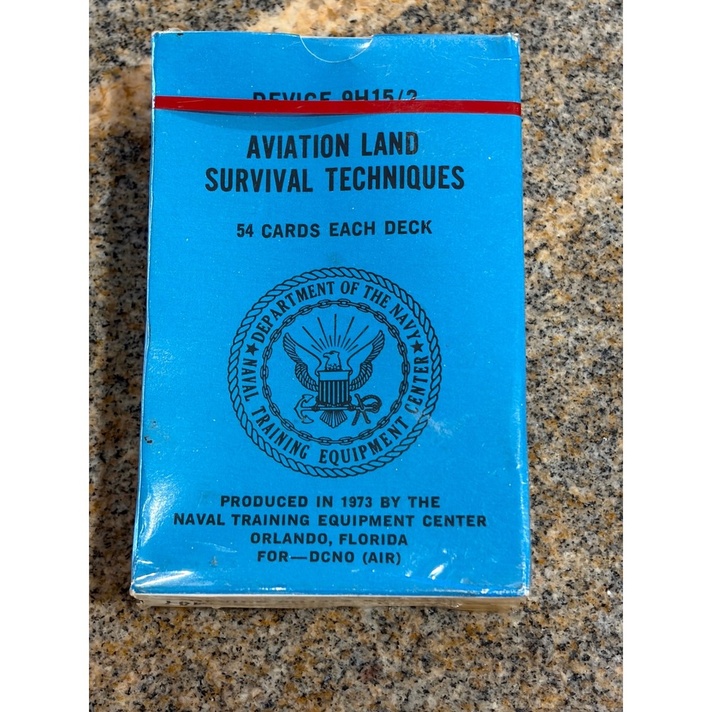 1973 US Navy Aviation Land Survival Techniques Training Cards Sealed Military - Picture 3 of 6
